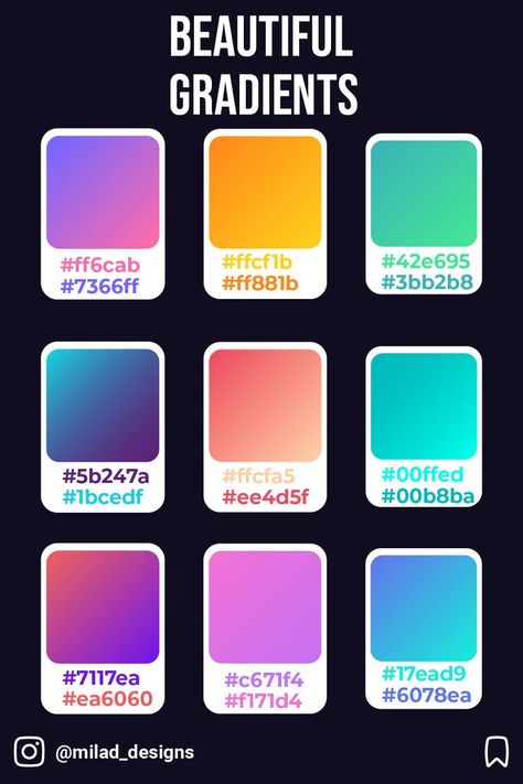 graphicdesign,gradients,color,graphic Tech Color Palette, Gradient Color Palette, Color Theory Art, Web Design Websites, Gradient Color Design, Color Design Inspiration, Purple Color Palettes, Hex Color Palette, Color Palette Challenge