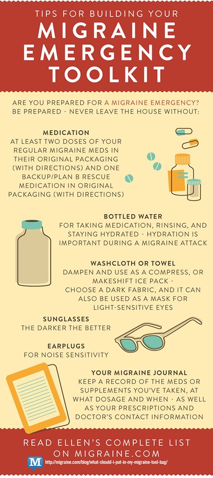 Tips for building your Migraine Emergency Toolkit Migraine Help, Natural Headache, Migraine Attack, Chronic Migraines, Migraine Relief, Tension Headache, Headache Relief, Migraine Headaches, Good Health Tips