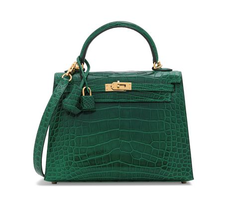 A SHINY VERT ÉMERAUDE ALLIGATOR SELLIER KELLY 25 WITH GOLD HARDWARE | HERMÈS, 2018 | 21st Century, bags | Christie's Hermes Bags Crocodile, Hermes Kelly 25 Crocodile, Hermes Kelly Alligator, Green Kelly Bag, Hermes Bags Kelly, Green Hermes, Sac Hermes Kelly, Emerald Fashion, Tas Hermes