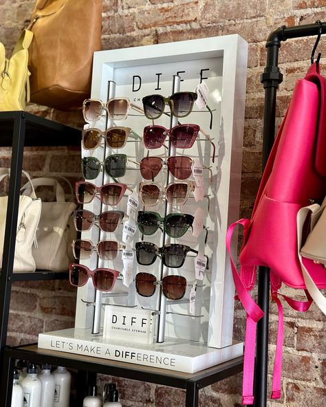 😎😎😎 Make a DIFFerence today!!!Give Mom the gift of Diff Eyewear sunglasses & when you do a gift of reading glasses will be given to someone in need!!! 😎Diff is a personal favorite around here, long lasting & so trendy!!!! 🛍️Tap the pic to shop or swing by today & we can wrap a pair up for you!!! . . . #diffeyewear #sunglasses #makeadifference #boutiqueshopping #yellowhouseboutique Showroom Decor, Sunglasses Display, Quay Sunglasses, Diff Eyewear, Yellow Houses, Make A Difference, Boutique Shop, Reading Glasses, The Gift