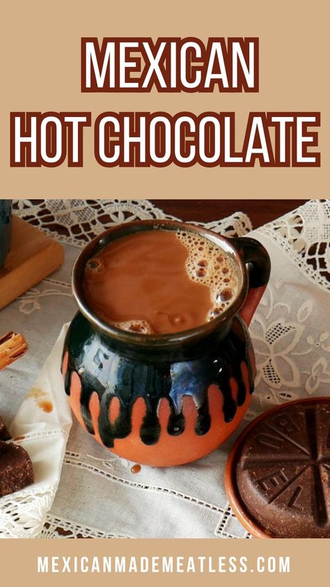 Vegan Mexican Hot Chocolate, Spiked Mexican Hot Chocolate, Mexican Drink Recipes, Mexican Hot Chocolate Recipe, Chocolate Abuelita, Hot Drinks Recipes, Hot Cocktails, Mexican Drinks, Hot Chocolate Coffee