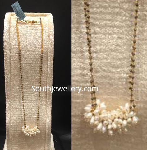 Black Diamond Mangalsutra, Pearl Mangalsutra, Mangal Sutra, Mangalsutra Chain, Black Beads Mangalsutra Design, Gold Jewelry Outfits, Diamond Mangalsutra, Fancy Jewelry Necklace, Gold Jewelry Simple Necklace