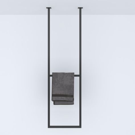 PRICES MAY VARY. ELEGANT AND MODERN DESIGN: This ceiling-mounted double towel rack features a sleek black metal design that adds a modern touch to any bathroom or kitchen decor, seamlessly blending with various interior styles. SPACE-SAVING SOLUTION: With its vertical installation, this towel rack maximizes your space, making it perfect for small or crowded areas. The ceiling-mounted design frees up wall and floor space, providing a clutter-free environment. DURABLE METAL CONSTRUCTION: This towe Double Towel Rack, Laundry Rooms, Metal Design, Towel Rack, Black Metal, Bathrooms, Kitchens, Stainless Steel, Black