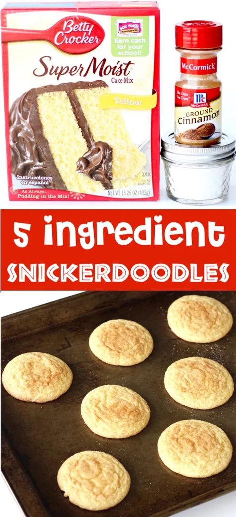 Snickerdoodle Cake Mix Cookie Recipe! {5 Ingredients} - The Frugal Girls Snickerdoodle Cookies Cake Mix Recipe, Cake Mix Cookies Snickerdoodle, Cake Mix Snickerdoodle Cookies, Snickerdoodle Cookies Recipe Easy, Cake Mix Cookie Recipe, Snickerdoodle Cookies Recipe, Snickerdoodle Cookie Recipe, Snickerdoodle Cake, Cake Mix Cookie