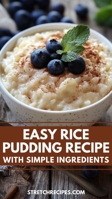 Indulge in this simple yet creamy rice pudding recipe that guarantees comfort in every spoonful! This dish features Arborio rice, known for creating the best rice pudding ever. It’s a delightful dessert that’s not only easy to make but also a fantastic way to satisfy your sweet tooth. Save this pin for later and click through for more tips! Rice Pudding Arborio Recipe, Home Made Rice Pudding, Rice Pudding With Vanilla Pudding, Rice Pudding With Minute Rice, How To Make Rice Pudding, Minute Rice Pudding Recipe, Rice Pudding With Leftover Rice, Sweet Rice Pudding Recipe, Rice Pudding With Raisins