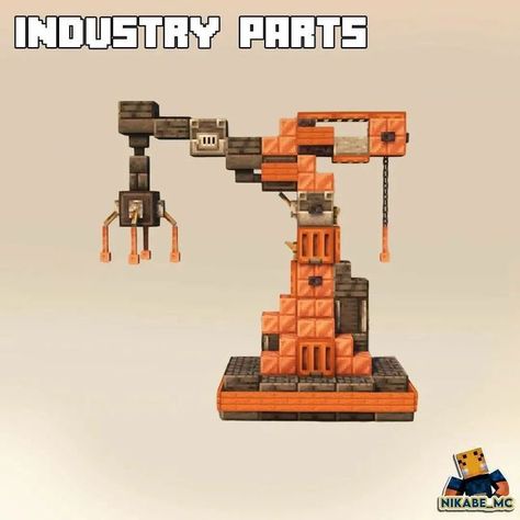 Minecraft Mechanical Builds, Minecraft Ruined City, Minecraft Robot Build, Minecraft Base Ideas Underground, Minecraft Industrial Building, Minecraft Robot, Minecraft Industrial, Building Blueprints, Minecraft Fabric