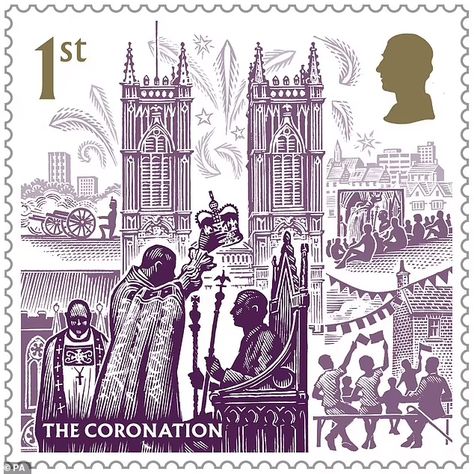 St Edward's Crown, King Charles Coronation, Royal Mail Stamps, Charles Coronation, First Class Stamp, Commemorative Stamps, Mail Stamp, King Charles Iii, The Coronation