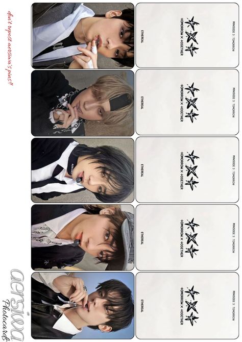 Txt Lomo Cards, Txt Pc Template, Txt Photocards Printable, Txt Photocard Template, Kpop Photocards Printable, Kpop Lomo Cards, Txt Template, Txt Photocards, Freebies Kpop