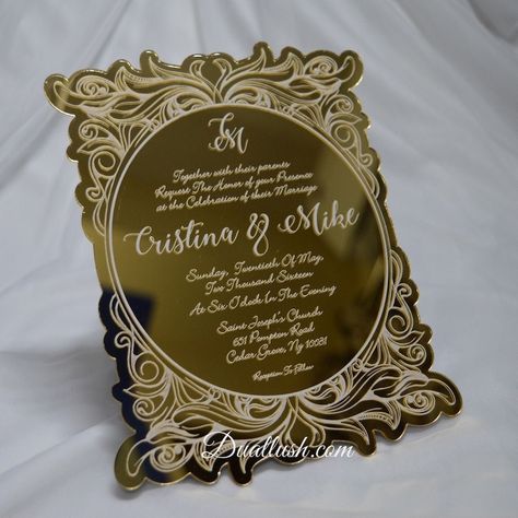 Mirror Wedding Invitations, Acrylic Invitation Wedding, Acrylic Wedding Invites, Invites Birthday, Clear Acrylic Wedding Invitations, Acrylic Invitation, Mirrored Acrylic, Acrylic Wedding Invitations, Acrylic Invitations