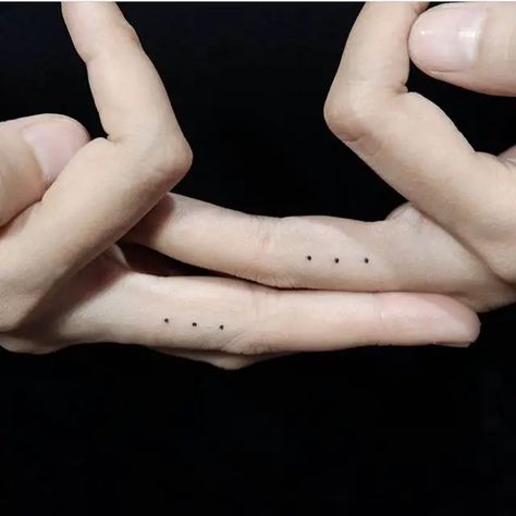 The Significance And Spiritual Meaning of the Three Dots Tattoo Design - Psycho Tats 3 Dots On Finger Tattoo, Dot Dot Dot Tattoo, Three Dot Tattoo Meaning, Finger Dot Tattoo Meaning, 7x70 Tattoo, Dots Tattoo Design, One Point Tattoo, Ellipsis Tattoo, Dot Tattoos For Women