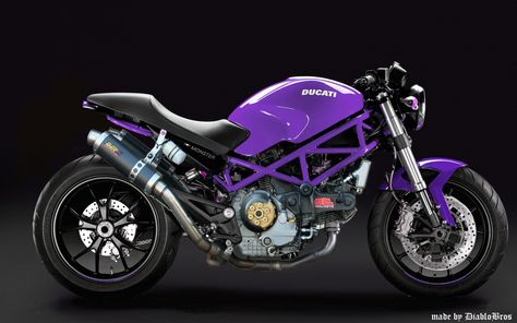 proto ducati monster 695 tune by DiabloBros violet Ducati Monster 620, Ducati Monster 695, Ducati Desmo, Ducati Monster Custom, Ducati Monster 1200, Womens Motorcycle Helmets, Ducati Sport Classic, Custom Motorcycle Helmets, Мотоциклы Cafe Racers