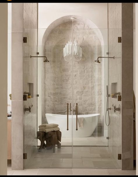 Steam Showers Bathroom Master Bath, Organic Modern Bathroom, Barrel Ceiling, Moore House, Eclectic Bathroom, Great Bathrooms, Freestanding Tub, Bathroom Inspiration Decor, Bath Room