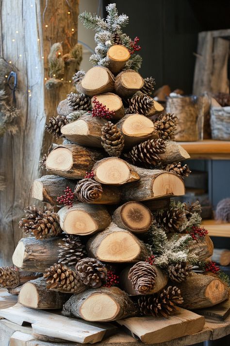 Celebrate a cozy cabin Christmas with these 33 decor ideas that are perfect for the season. Log Cabin Christmas Tree, Snowy Cabin In The Woods, Cozy Cabin Christmas, Tree Cabin, Cabin Christmas Decor, Log Cabin Christmas, Christmas Outside, Holiday Scented Candles, Cabin Decorating