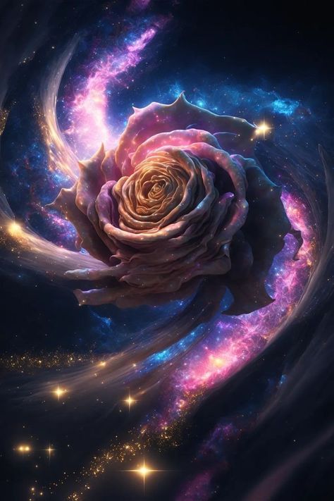 Cosmic Rose, Scarlett Red, Galaxy Rose, Fantasy Tree, Star Tree, Astrology Art, Lovely Flowers Wallpaper, Fantasy Beasts, Meditation Art