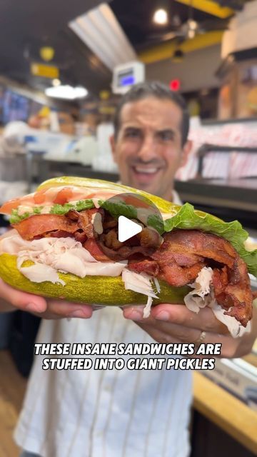 Salvatore DiBenedetto on Instagram: "❗️INSANE PICKLE SANDWICHES @PANTANOS_KITCHEN 🔥 This joint is STUFFING these giant pickles out with all different sandwich combos that are absolutely delicious. You can even get your pickle fried. 👀 Yeah, I’d say that Pantano’s is stepping this viral trend up a few notches. This is a perfect Summer treat - so tasty and also carb-less! I couldn’t get enough. 😋 

📌 They’ll pickle just about anything but I highly recommend trying the Buffalo Chicken Salad with Ranch, Turkey BLT with Russian, the Chopped Salad, and the Chicken Cutlet, Mozz, Bruschetta and Red Pepper Sauce on a Fried Pickle. 

📍 Uniondale, Long Island.

👋 Who else is a pickle lover like me? If so, you better run to this spot. #TheGrubfather #LongIsland #Pickles #Sandwich" Pickle Sandwiches No Bread, Pickle Dinner Recipes, Pickle Sandwich Recipes, Pickles Sandwich, Sandwich Combos, Pickle Sandwich, Salad With Ranch, Turkey Blt, Pickle Wraps