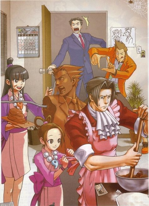 Apollo Justice, Professor Layton, Phoenix Wright, Ace Attorney, Visual Novel, Lawyer, Vocaloid, Happy Valentine, Phoenix