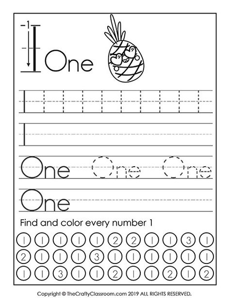 Preschool Number Worksheets - Preschool Mom 1 Worksheet Preschool, Number One Worksheet Preschool, Number 1 Worksheets For Preschool, Number 1 Worksheet, Grade R Worksheets, Number Words Worksheets, Preschool Worksheets Free Printables, Number Worksheets Kindergarten, Preschool Number Worksheets