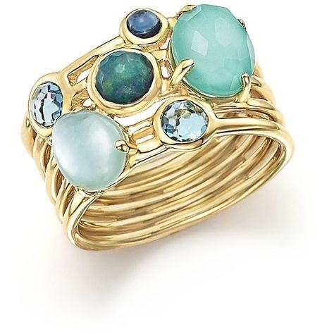 Ippolita 18K Yellow Gold Rock Candy Gelato Semi-Precious Multi-Stone... ($2,085) ❤ liked on Polyvore featuring jewelry, rings, gold cluster ring, multi stone ring, 18k yellow gold ring, gold rings and 18k gold ring Multi Stone Rings, Ippolita Ring, Cocktail Ring Designs, Precious Stones Rings, Semiprecious Stone Jewelry, Antique Gold Jewelry, Cluster Rings, Gold Jewelry Earrings, Gold Jewelry Necklace