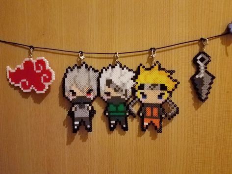 Naruto Bead Pattern, Naruto Fuse Beads, Kakashi Perler Beads, Naruto Perler Beads Pattern, Naruto Perler Beads, Naruto Perler, Perler Bead Crafts, Perler Beads Ideas, Hama Art