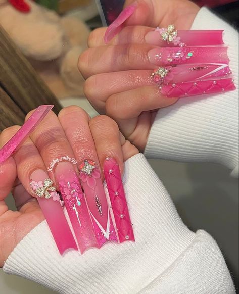 Barbie Nails 2023, Barbie Nails Design, Barbie Nails Design Ideas, Fuschia Nails, Thanksgiving Nails Easy, Prom Essentials, Thanksgiving Nails Color, Nails For Fall, Barbie Pink Nails