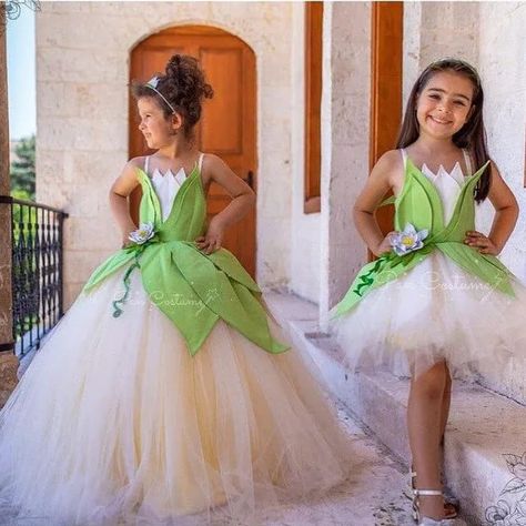 Princess Tiana Costume, Anna Coronation Dress, Princess Tiana Dress, Tiana Costume, Frog Dress, Tinkerbell Dress, Tiana Dress, Coronation Dress, Princesa Tiana