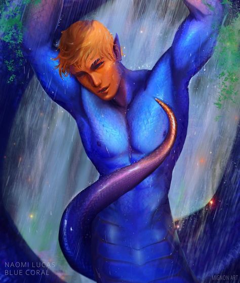 🎨: Mignon Arts Naga Brides, Blue Coral, Book Boyfriends, Fan Book, Coral Blue, Cute Comics, Fantasy Books, Book Nerd, Romance Books