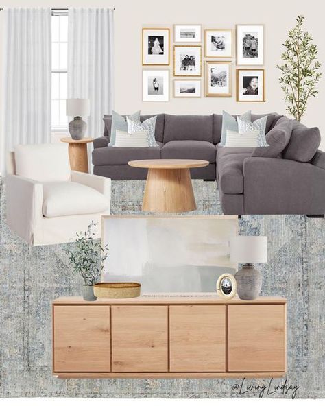 Beachy Living Room Gray Couch, Blue Gray Sectional Living Room, Dark Grey Couch Coastal Living Room, Transitional Living Room Gray Couch, Coastal Gray Living Room, Grey Couch Coastal Living Room, Coastal Living Room Grey Couch, Dark Grey Sectional Living Room Ideas, Dark Grey Sectional Living Room