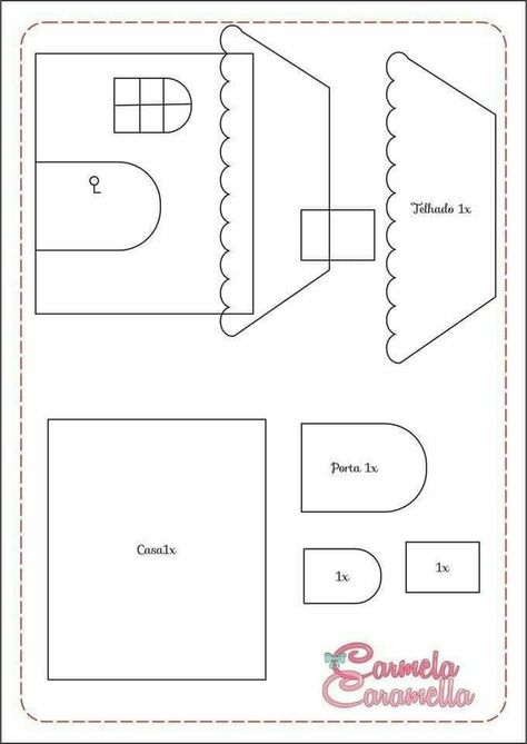 Gingerbread House Patterns, House Quilt Block, House Quilt Patterns, Fabric Doll House, Quiet Book Templates, Felt House, Quiet Book Patterns, Applique Quilting, House Quilts