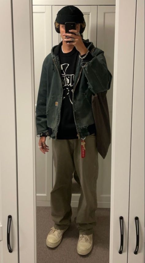 Baggy Outfits Aesthetic Men, Indie Grunge Mens Outfits, Streetwear Fashion Masculine, Mens Thrifting Outfits, Aesthetic Guy Outfits Street Wear, Grunge Outfits Men Aesthetic, Alt Indie Outfits Men, Thrifted Boy Outfits, Men Thrift Fashion