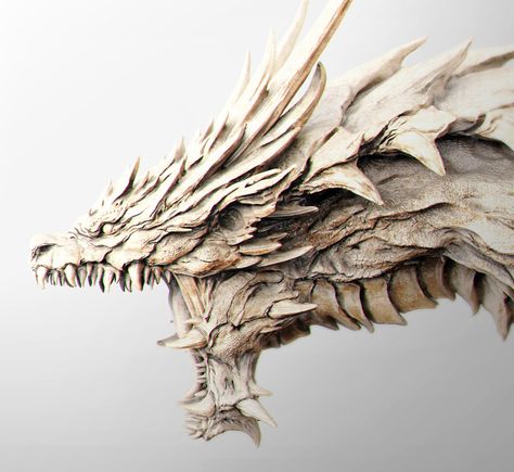 ArtStation - Dragon's concept, keita okada Dragon Chess, Dragon Artwork Fantasy, Dragon Sculpture, Dragon Pictures, Fantasy Monster, Dragon Artwork, Dragon Drawing, Monster Design, Creature Concept Art