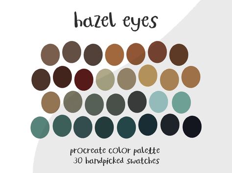 Color Palette For Procreate, Hazel Color, Hex Color Palette, Procreate Ipad Art, Color Palette Challenge, Paint Color Palettes, Pallet Painting, Color Palette Design, Procreate App