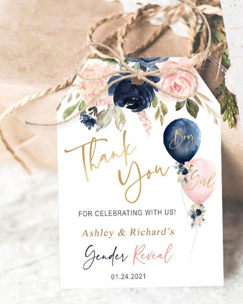 Navy Blue Pink Gold Gender Reveal, Navy Blush Gender Reveal Party, Navy Blue And Blush Gender Reveal, Navy And Pink Baby Shower Ideas, Navy Blue And Pink Gender Reveal, Floral Gender Reveal, Twin Boy And Girl Baby Shower, Girl Template, Navy Baby Showers