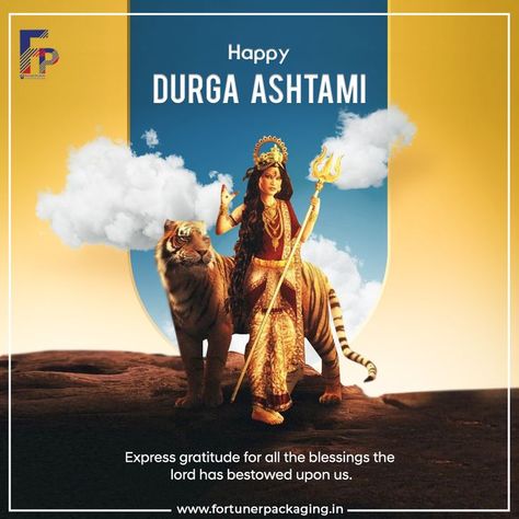 Let this grand day of Maha Ashtami inspire you with strength and hope for the future and Fortuner Packaging hopes that you are bestowed with abundance. Happy Durga Ashtami, Maha Ashtami, Durga Ashtami, Hope For The Future, Expressing Gratitude, Social Media Design, Gratitude, The Future, Packaging