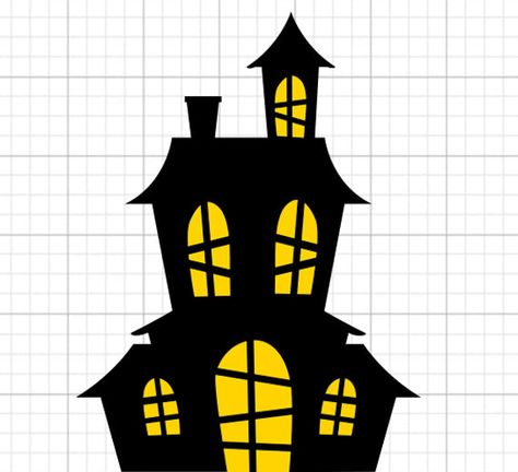 Printable Haunted House, Haunted House Svg, House Simple, Art Greeting Cards, Haunted Houses, Do It Yourself Projects, Iron On Transfer, Cut Design, Haunted House