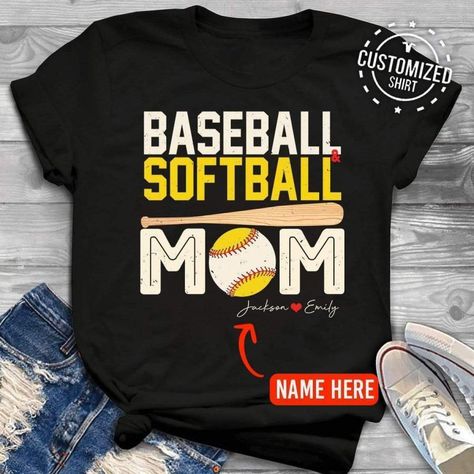 Baseball Softball Mom T-Shirt. Are you looking for the perfect gift for the baseball mom in your life? Look no further! Our selection of baseball mom ... Check more at https://tatsports.us/product/baseball-softball-mom-t-shirt/ Baseball Softball Mom, Softball Mom Shirt, Softball Shirt, Softball Mom, Baseball Shirt, Baseball Softball, Baseball Mom, Kid Tees, Mom Shirt