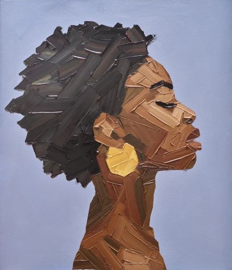 Elena Gual, Modern Art Works, Florence Academy Of Art, London Art Gallery, Stay Creative, African Art Paintings, Black Art Painting, Afrocentric Art, Female Portraits