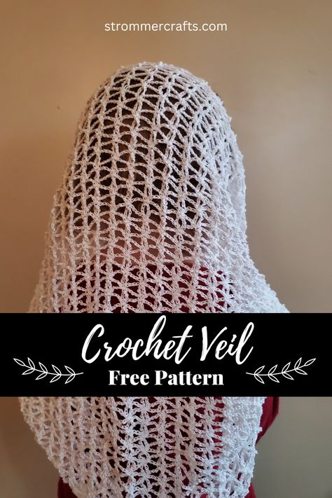 This is a free crochet pattern for a gorgeous veil that is meant to wear to mass. If you can crochet, but don't feel like spending a lot of money on a veil, check out this simple, yet elegant infinity crochet veil pattern. Crochet Lace Veil Pattern, Crochet Veil Pattern, Crochet Chapel Veil Pattern Free, Elegant Crochet Patterns, Crochet Veil Pattern Free, Chapel Veil Pattern, Crochet Chapel Veil, Crochet Wedding Veil, Crochet Lace Pattern Free