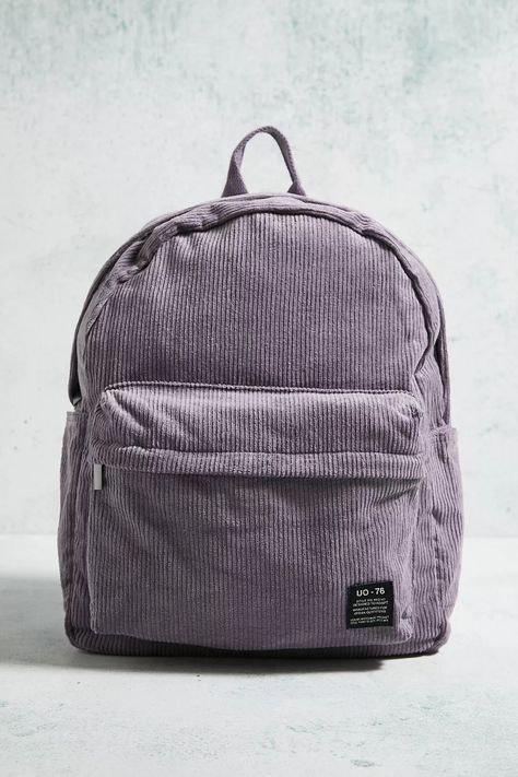 Staple utility backpack in a soft, skinny corduroy fabrication. Zip-up design with a grab handle to top, two shoulder straps and an external zip-up pocket. Complete with a woven logo tab. Urban Outfitters Backpack, Utility Backpack, Corduroy Backpack, Zip Up, Plum, Latest Fashion, Urban Outfitters, Zip Ups, Backpacks