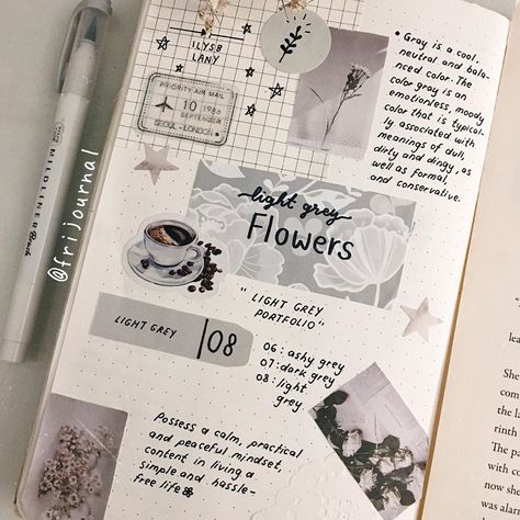 Gray Journal Aesthetic, Grey Journal Aesthetic, Old Page, Bullet Journel, Journal Lettering, Grey Aesthetic, Lettering Ideas, Journal Spreads, Pretty Notes