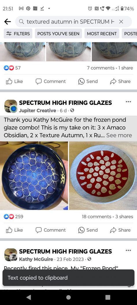 Spectrum Floating Glaze, Frozen Pond Glaze, Frozen Pond Glaze Combo, Snow Over Obsidian Glaze, Spectrum Glacier Glaze, Frosted Turquoise Glaze Combinations, Frozen Pond, Pottery Glazes, Glazes For Pottery