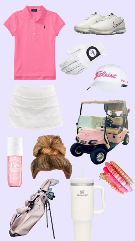 #golfoutfit #countyclub #clothes #preppygirl #pinkaesthethic Cute Golf Outfit, Cute Teacher Outfits, Golf Preppy, Golf Attire Women, Golf Inspiration, Golf Event, Womens Golf Fashion, Club Fits, Cute Dress Outfits