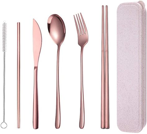 Portable Utensils, Reusable Utensils, Portable Dishwasher, Travel Utensils, Utensils Set, Knife And Fork, Stainless Steel Flatware, Stainless Steel 304, Utensil Set