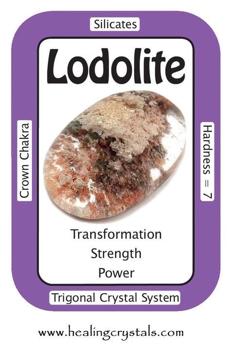 Lodolite, "My intentions are clear and powerful." Also known as Inclusion Quartz, Lodolite has a beautiful vibration and can be very useful with healing. Lodolite amplifies the vibration of the inclusions. Each inclusion quartz point is unique and beautiful. Code HCPIN10 = 10% discount Lodolite: www.healingcrystals.com/advanced_search_result.php?dropdown=Search+Products...&keywords=lodolite Crystal Cards: www.healingcrystals.com/Crystal_Information_Cards___Oracle_Decks_1__2_and_3.html Lodolite Crystal Meaning, Crystal Cards, Crystal Identification, My Intentions, Crystal Power, Crystal System, Gemstone Meanings, Crystal Therapy, Crystal Magic