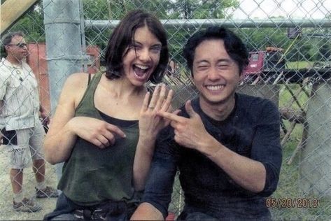 Steven Yeun, Lauren Cohan, Walking Dead, Walking