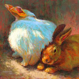 Rita Kirkman's Art Journal: Value and Temperature (Or How Do I Choose My Colors?) Rabbit Paintings, Bunny Painting, Rabbit Painting, Rabbit Art, Bunny Art, Daily Painting, Pastel Drawing, Pastel Art, Pastel Painting