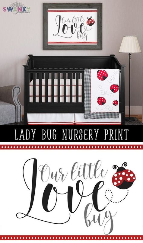 Ladybug Bedroom, Bug Nursery, Ladybug Nursery, Ladybug Baby Shower, Baby Ladybug, Ladybug Theme, Trendy Baby Nursery, Love Bug