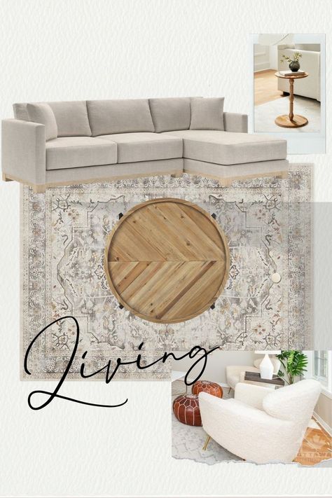 Sarah Hazel Rug Living Room, Sarah Hazel Rug, Sarah Hazel Ruggable, Ruggable Rug Living Room, Ruggable Living Rooms, Crate And Barrel Living Room, Palette Living Room, Havenly Living Room, Professional Interior Design