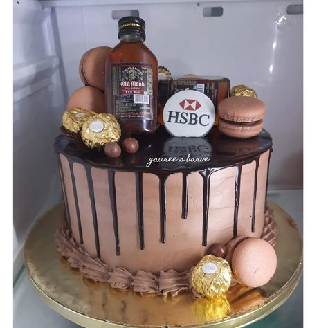 Chocolate almond cake, chocolate whipped cream cake Whipped Cream Cake, Liquor Cake, Chocolate Almond Cake, Whipped Cream Cakes, Old Monk, Bottle Cake, Chocolate Whipped Cream, Almond Cake, Chocolate Almond