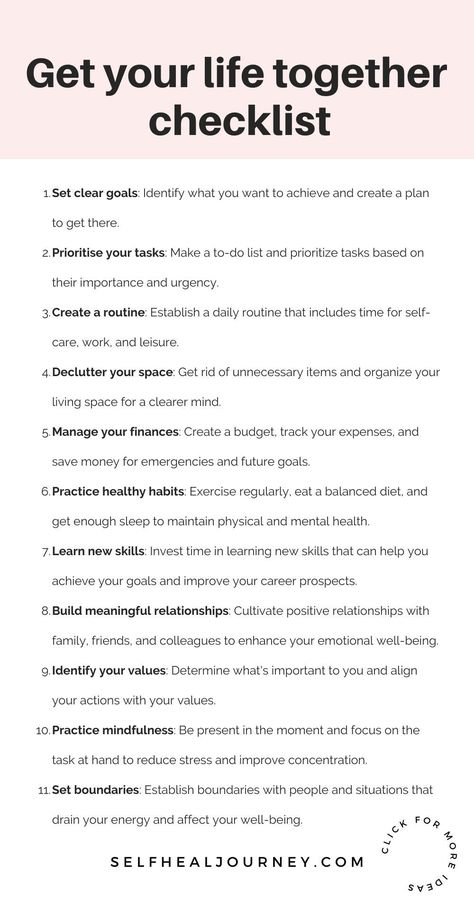 Looking for a roadmap to creating your dream life? Read this 'Get Your Life Together' list to get an idea on what goals to start working on in the 7 areas of life so that you can create a plan of action to reach them. How To Reach Goals, Dream Life Planning, How To Create A Life Plan, Future Life Plan, Designing Your Life Book, My Future Plans Life, 7 Areas Of Life Goals, Areas To Improve In Life, Self Care Action Plan