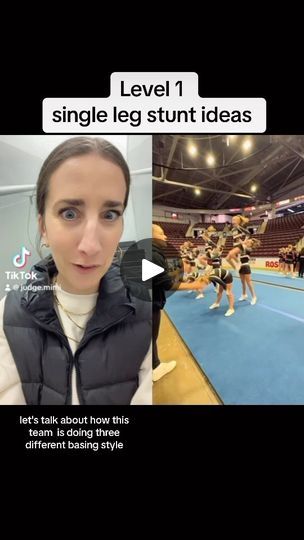 7.2K views · 306 reactions | I love when a team shows a variety of basing style in building skills #cheerjudge #level1 #cheer | Judge Mimi | judge.mimi · Original audio Level 1 Cheer Stunts, Cheer Pom Poms, Cheer Stunts, A Team, Audio, I Love, The Originals, Building